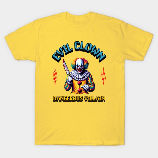 scary evil clown villain T-Shirt by Dracoola